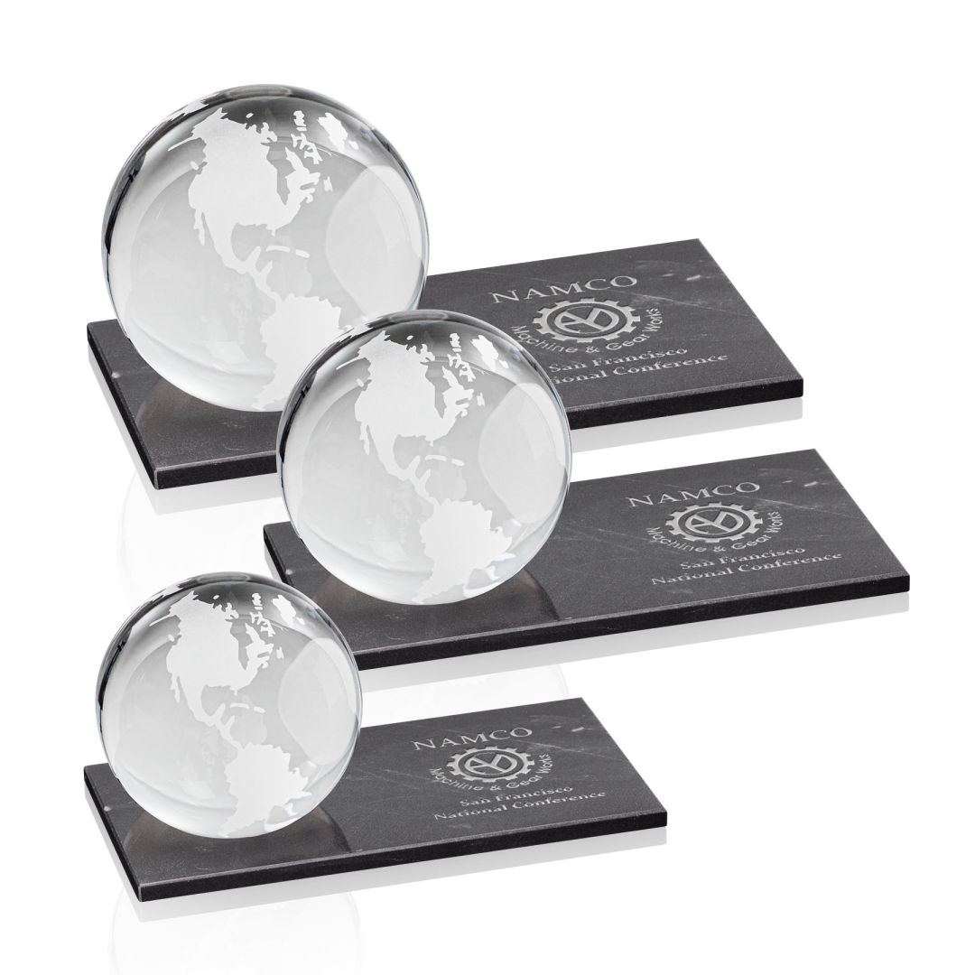 Globe Award on Rectangle Marble Base