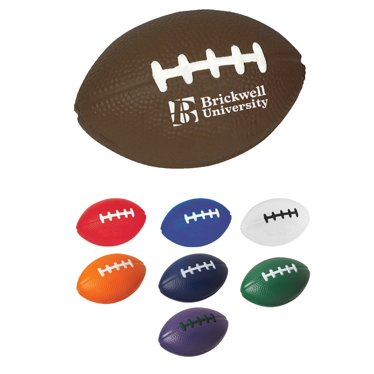 Custom Branded Football Shape Stress Reliever — Printed With Your Logo